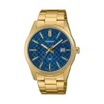 Casio Collection Date Gold - Carbon Look - Blue (MTP-VD03G-2AUDF) Men's Watch