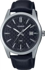 Casio Collection Date - Carbon Look - Silver & Black (MTP-VD03L-1AUDF) Men's Watch