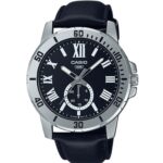 Casio Collection Diver Date Leather - Black (MTP-VD200L-1BUDF) Men's Watch