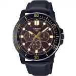 Casio Collection Diver Multifuction Black - Brown (MTP-VD300BL-5EUDF) Men WATCHES