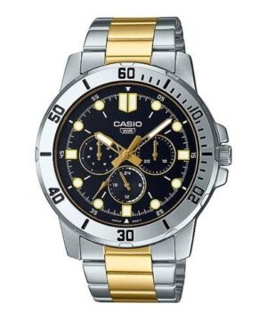 Casio Collection Diver Multifuction Steel&gold - Black (MTP-VD300SG-1EUDF) Men's Watch