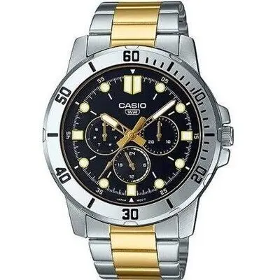 Casio Collection Diver Multifuction Steel&gold - Black (MTP-VD300SG-1EUDF) Men WATCHES