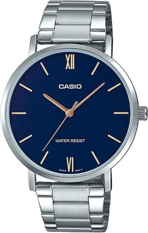 Casio Collection Minimal. Metal - Petrol Blue (MTP-VT01D-2BUDF) Men's Watch