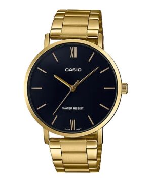 Casio Collection Minimal Gold - Black (MTP-VT01G-1BUDF) Men's Watch