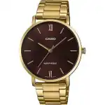 Casio Collection Minimal Gold - Brown (MTP-VT01G-5BUDF) Men WATCHES