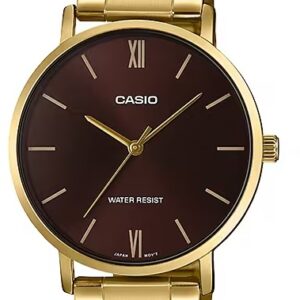 Casio Collection Minimal Gold - Brown (MTP-VT01G-5BUDF) Men WATCHES