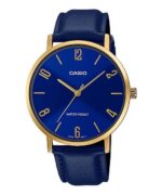Casio Collection Minimal. Leather - Blue (MTP-VT01GL-2B2UDF) Men's Watch