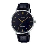 Casio Collection Minimal. Leather - Black (MTP-VT01L-1BUDF) Men's Watch