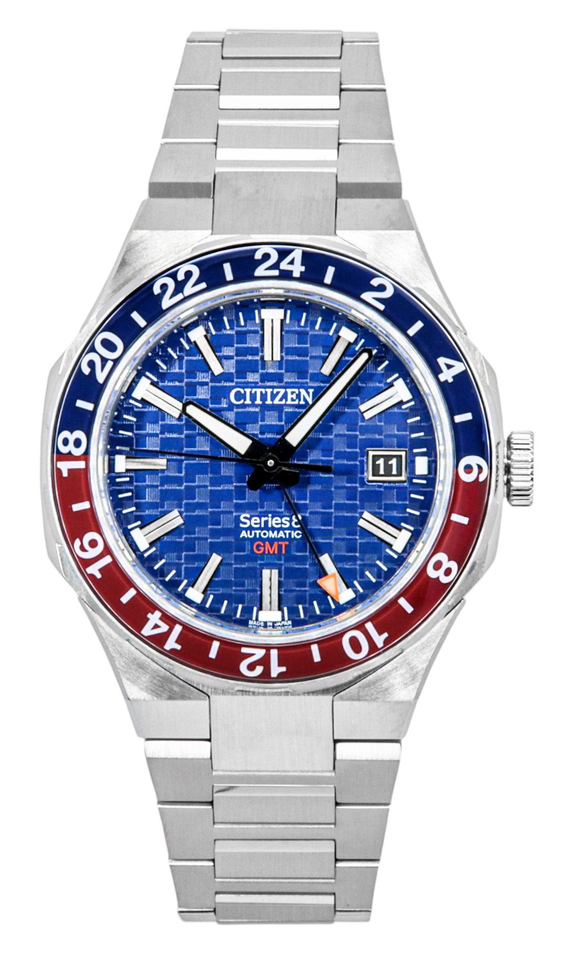 Citizen Series 8 880 GMT Stainless Steel Blue Dial Automatic NB6030-59L 100M Men's Watch