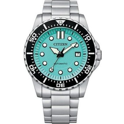 Citizen Urban Mechanical Stainless Steel Aqua Blue Dial Automatic NJ0170-83X 100M Men's Watch