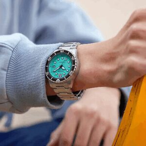 Citizen Urban Mechanical Stainless Steel Aqua Blue Dial Automatic NJ0170-83X 100M Men's Watch