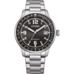 Citizen Urban Military Stainless Steel Black Dial Automatic NJ0190-51E 100M Men's Watch