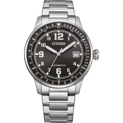 Citizen Urban Military Stainless Steel Black Dial Automatic NJ0190-51E 100M Men's Watch