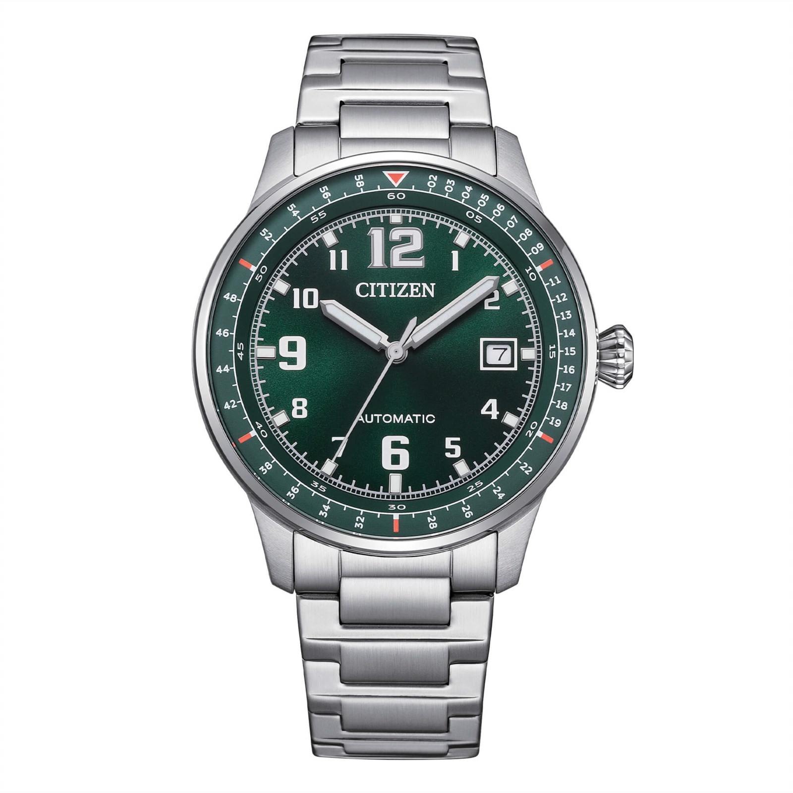 Citizen Urban Military Stainless Steel Green Dial Automatic NJ0190-51X 100M Men's Watch