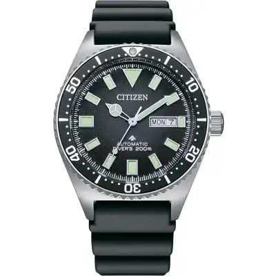 Citizen Promaster Rubber Strap Black Dial Automatic Diver's NY0120-01E 200M Men's Watch