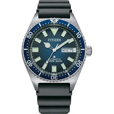 Citizen Promaster Rubber Strap Blue Dial Automatic Diver's NY0129-07L 200M Men's Watch