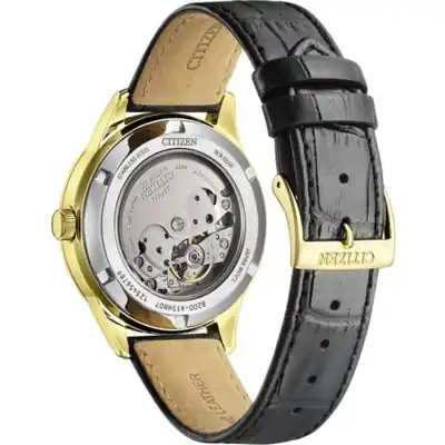 Citizen Leather Strap White Dial Automatic NY4059-09A Men’s Watch - NY4059-09A