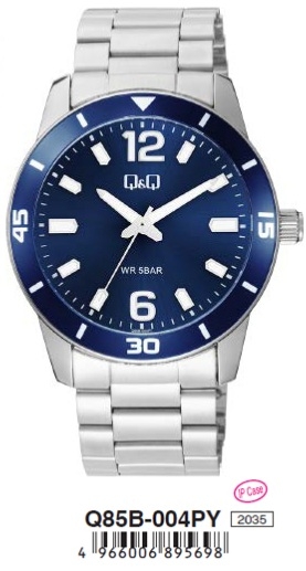 Q&q Gent Diver Only Time (Q85B-004PY) Men's Watch