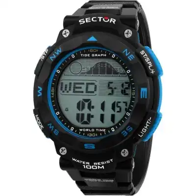 Sector EX-35 Digital Black Dial Quartz R3251534002 100M Men's Watch