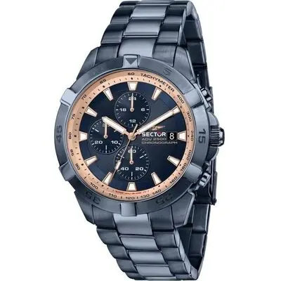 Sector ADV2500 Chronograph Stainless Steel Blue Dial Quartz R3273643007 100M Men's Watch