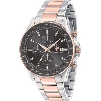 Maserati Sfida Chronograph Brown Dial Quartz R8873640014 100M Men's Watch