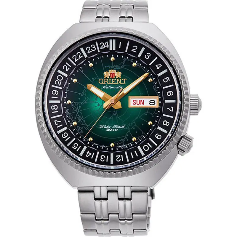 Orient World Map Revival Stainless Steel Automatic Diver's RA-AA0E02E19B RA-AA0E02E39B 200M Men's Watch