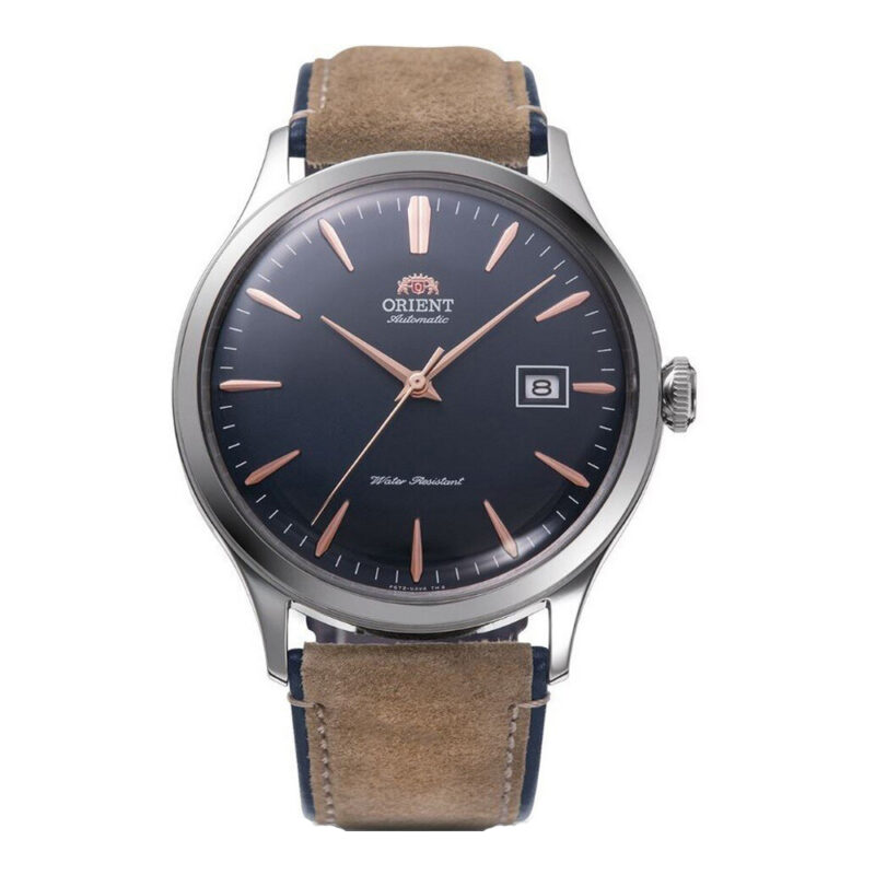 Orient Bambino Version 4 Classic Suede Leather Strap Navy Blue Dial Automatic RA-AC0P02L10B RA-AC0P02L30B Men's Watch