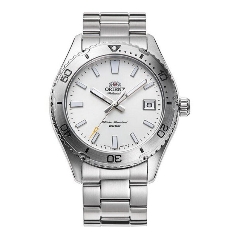 Orient Sports Mako Stainless Steel White Dial Automatic Diver's RA-AC0Q03S10B RA-AC0Q03S30B 200M Men's Watch