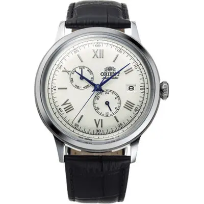 Orient Bambino Version 8 Classic Leather Strap White Dial Automatic RA-AK0701S10B RA-AK0701S30B Men's Watch