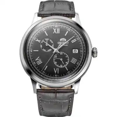 Orient Bambino Version 8 Classic Leather Strap Grey Dial Automatic RA-AK0704N10B Men's Watch