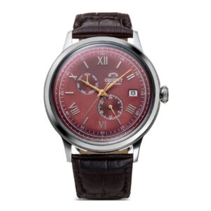 Orient Bambino GMT Version 8 Leather Strap Red Dial Automatic RA-AK0705R10B RA-AK0705R30B Men's Watch