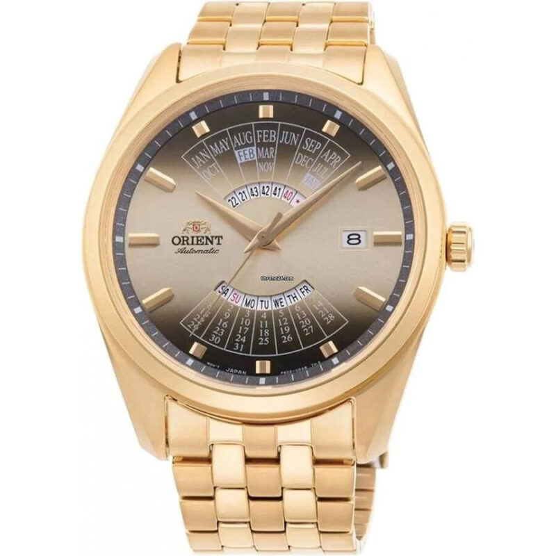 Orient Contemporary Multi Year Calendar Gold Tone Dial Automatic RA-BA0001G10B Men's Watch