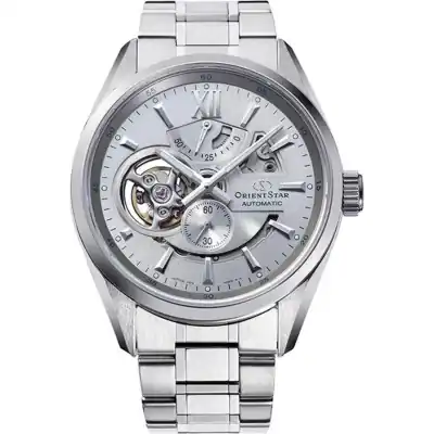 Orient Star Contemporary Stainless Steel Skeleton Silver Dial Automatic RE-AV0125S00B 100M Men's Watch