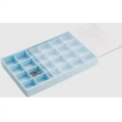 Scatola In Plastica 24 Scomparti Cm. 19 X 13 X 2 - Plastic Box With 24 Compartments. 19 X 13 X 2 Cm (RR025A) Unisex WATCHES