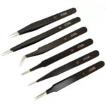 Kit 6 Pinzette In Acciaio Smaltate - Kit 6 Tweezers In Glazed Steel (RR1499) Unisex WATCHES