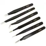 Kit 6 Pinzette In Acciaio Smaltate - Kit 6 Tweezers In Glazed Steel (RR1499) Unisex WATCHES