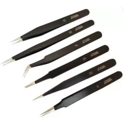 Kit 6 Pinzette In Acciaio Smaltate - Kit 6 Tweezers In Glazed Steel (RR1499) Unisex WATCHES