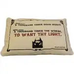 Cuscini Letterari - Copricuscino In Juta Lavata / Cotton Pillow Case Want Thy Light - Size 38x25cm (SLEEP-C-09) Unisex FASHION ACCESSORIES