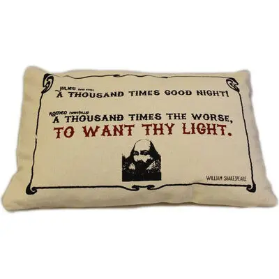 Cuscini Letterari - Copricuscino In Juta Lavata / Cotton Pillow Case Want Thy Light - Size 38x25cm (SLEEP-C-09) Unisex FASHION ACCESSORIES