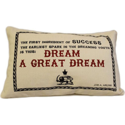 Cuscini Letterari - Copricuscino In Juta Lavata / Cotton Pillow Case Great Dream - Size 38x25cm (SLEEP-C-10) Unisex FASHION ACCESSORIES