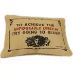 Cuscini Letterari - Copricuscino In Juta Lavata / Juta Washed Pillow Case Impossible - Size 38x25cm (SLEEP-J-03) Unisex FASHION ACCESSORIES