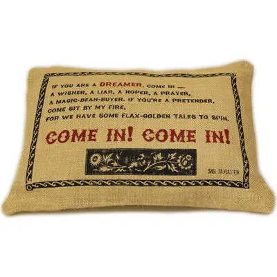 Cuscini Letterari - Copricuscino In Juta Lavata / Juta Washed Pillow Case Come In! - Size 38x25cm (SLEEP-J-08) Unisex FASHION ACCESSORIES