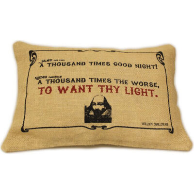 Cuscini Letterari - Copricuscino In Juta Lavata / Juta Washed Pillow Case Want Thy Light - Size 38x25cm (SLEEP-J-09) Unisex FASHION ACCESSORIES