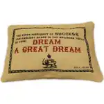 Cuscini Letterari - Copricuscino In Juta Lavata / Juta Washed Pillow Case Great Dream - Size 38x25cm (SLEEP-J-10) Unisex FASHION ACCESSORIES