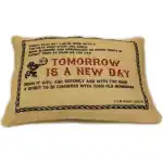 Cuscini Letterari - Copricuscino In Juta Lavata / Juta Washed Pillow Case Tomorrow - Size 38x25cm (SLEEP-J-12) Unisex FASHION ACCESSORIES