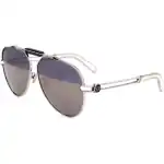Philipp Plein Sunglasses Spp048m Shiny Palladium (SPP048M-0K07 62-12-145) Men EYEWEAR