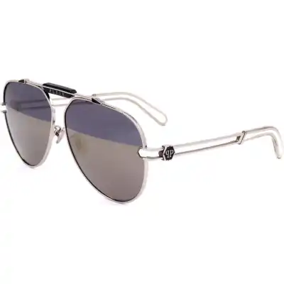 Philipp Plein Sunglasses Spp048m Shiny Palladium (SPP048M-0K07 62-12-145) Men EYEWEAR