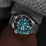 Seiko 5 Sports SKX Style Stainless Steel Transparent Teal Dial Automatic SRPJ45K1 100M Men’s Watch - SRPJ45K1
