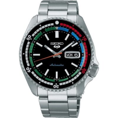 Seiko 5 Sports Skx Style The New Regatta Timer Special Edition Black Dial Automatic Srpk13k1 100m Men's Watch