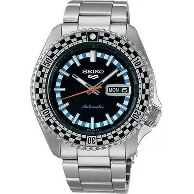 Seiko 5 Sports SKX Series Checker Flag Special Edition Black And White Dial Automatic SRPK67K1 100M Men's Watch